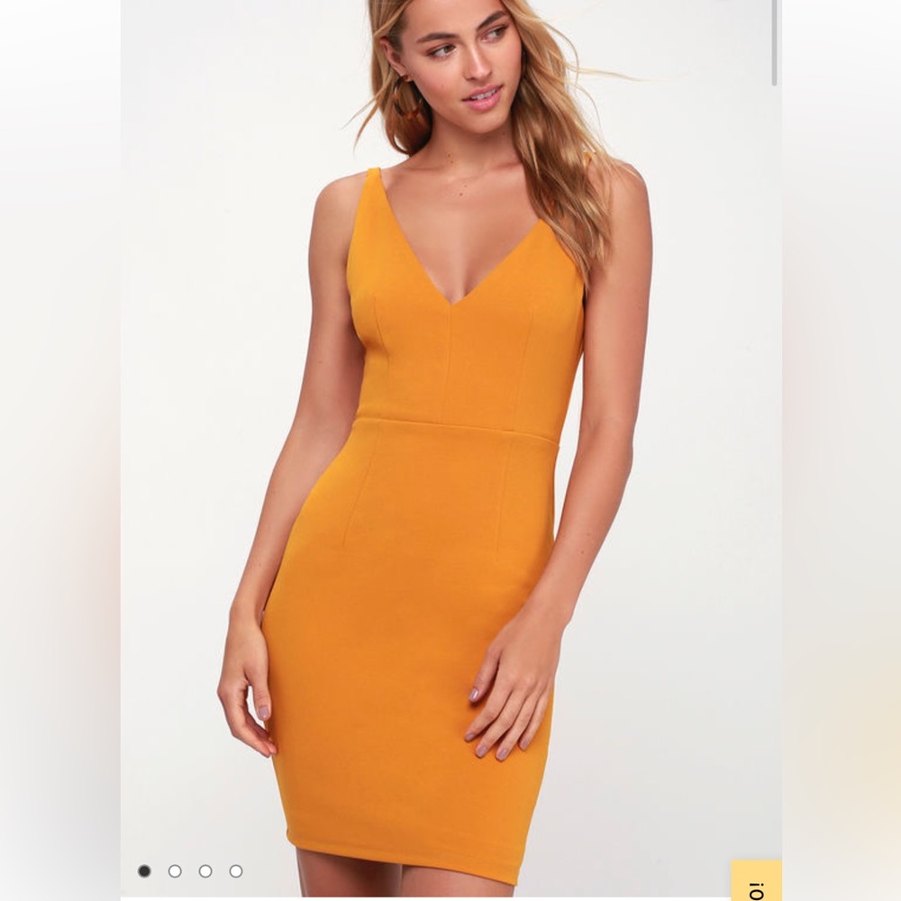 Embrace the Night Mustard Yellow Bodycon Mini Dress